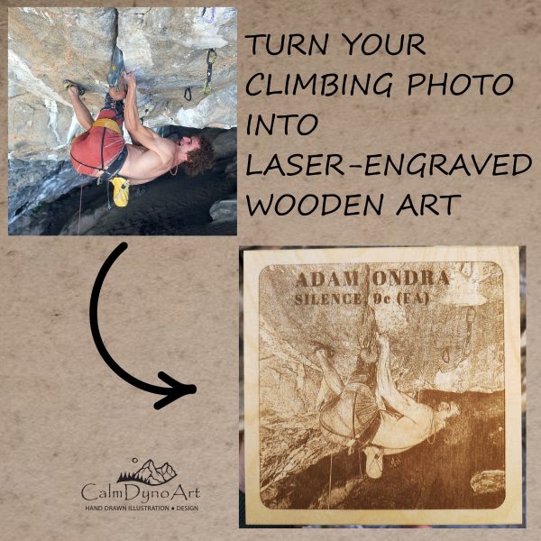 Turn Your Climbing Photo Into Laser-engraved Wooden Wall Art