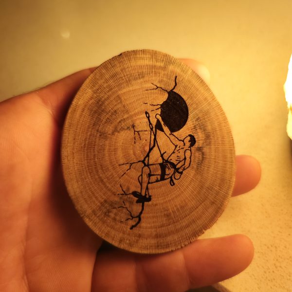 Wooden climbing handmade handcrafted magnet