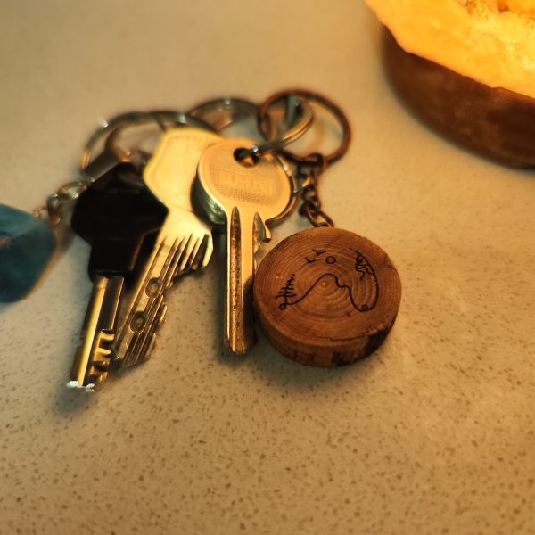 Wooden climbing handmade handcrafted keychain